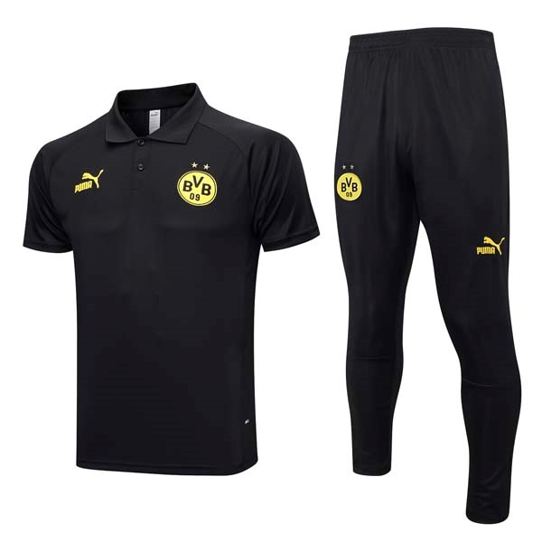 Polo Borussia Dortmund Set Completo 2023-2024 Nero